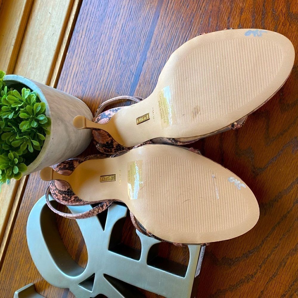 NEW LOUISE ET CIE SNAKE SKIN NABILA STRAPPY SLING BACKS 8M - Picture 13 of 16